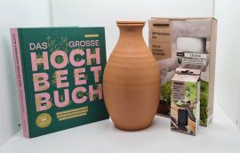 Hochbeet Geschenkpakt mit Buch, Olla und Bio-Vlies