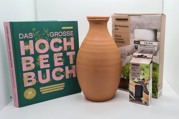 Hochbeet Geschenkpakt mit Buch, Olla und Bio-Vlies